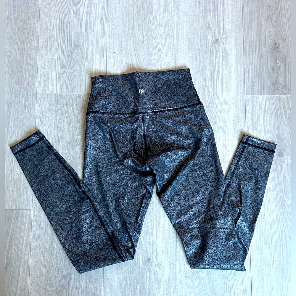 Lululemon align high rise sparkle leggings.